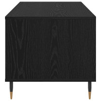 Produktbild för Kaffeebord med låda Svart Ek 90 x 49 x 45 cm Konstruerat trä