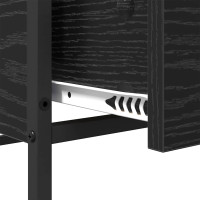 Produktbild för Kaffeebord med låda Svart Ek 100 x 51 x 45 cm Konstruerat trä