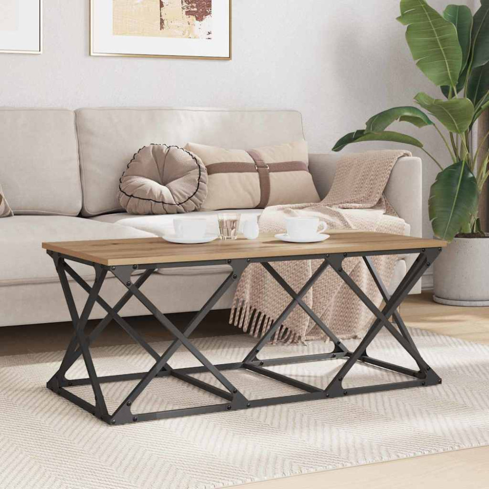 Produktbild för Kaffeebord Artisan Ek 100 x 49 x 40 cm Konstruerat trä
