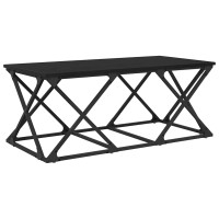 Produktbild för Kaffeebord Svart Ek 100 x 49 x 40 cm Konstruerat trä