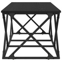 Produktbild för Kaffeebord Svart Ek 100 x 49 x 40 cm Konstruerat trä