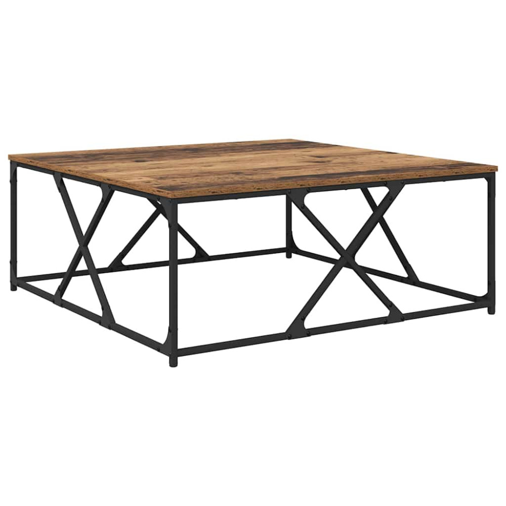 Produktbild för Kaffeebord Gammalt trä 100 x 100 x 40 cm Konstruerat trä