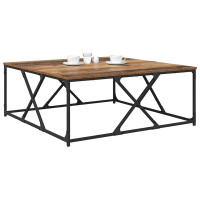 Produktbild för Kaffeebord Gammalt trä 100 x 100 x 40 cm Konstruerat trä