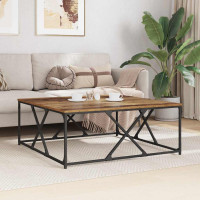 Produktbild för Kaffeebord Gammalt trä 100 x 100 x 40 cm Konstruerat trä
