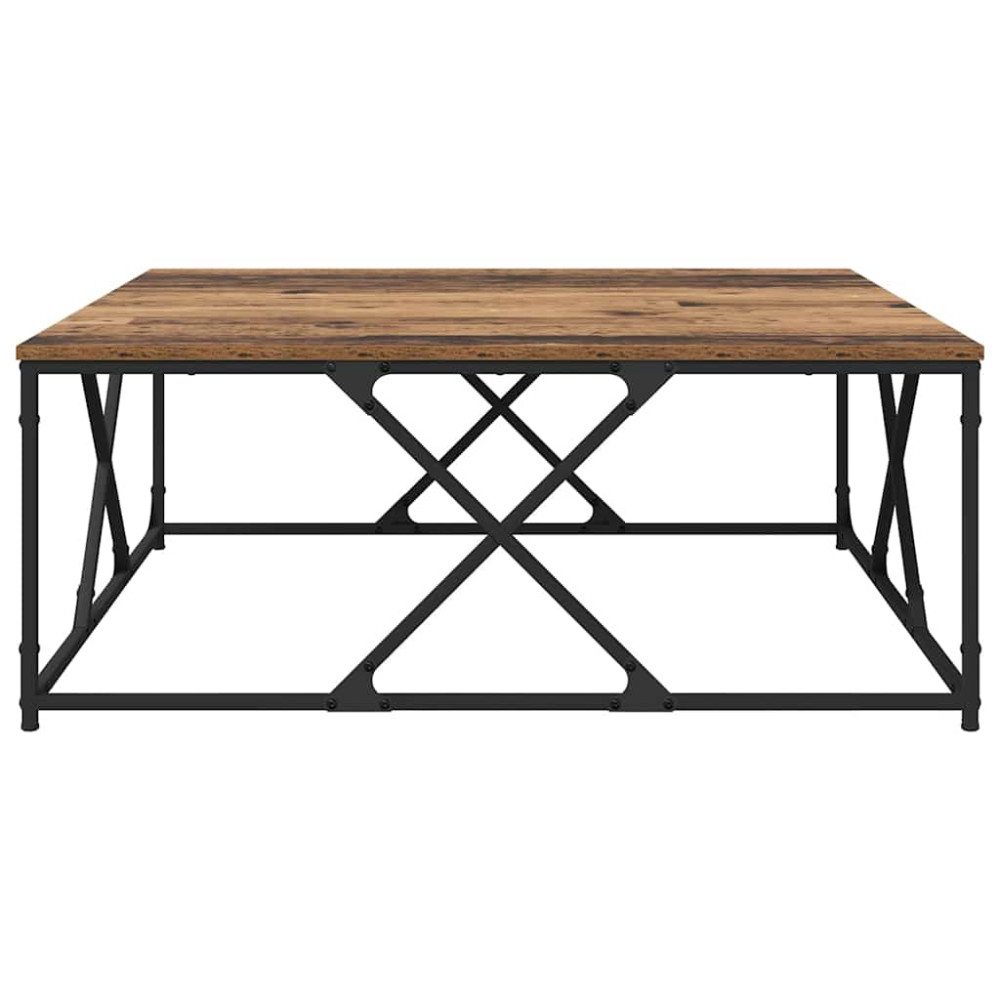 Produktbild för Kaffeebord Gammalt trä 100 x 100 x 40 cm Konstruerat trä
