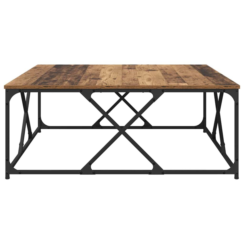 Produktbild för Kaffeebord Gammalt trä 100 x 100 x 40 cm Konstruerat trä