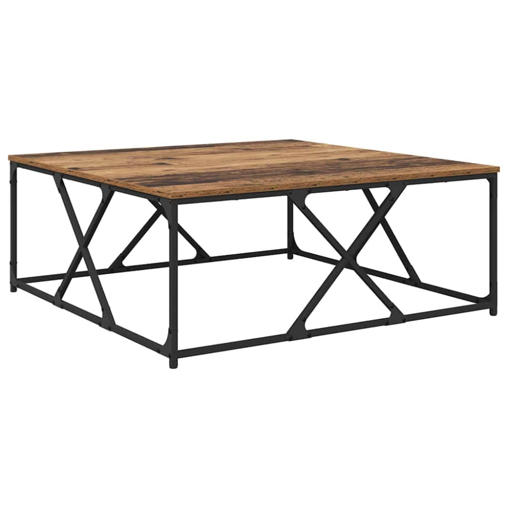 Produktbild för Kaffeebord Gammalt trä 100 x 100 x 40 cm Konstruerat trä