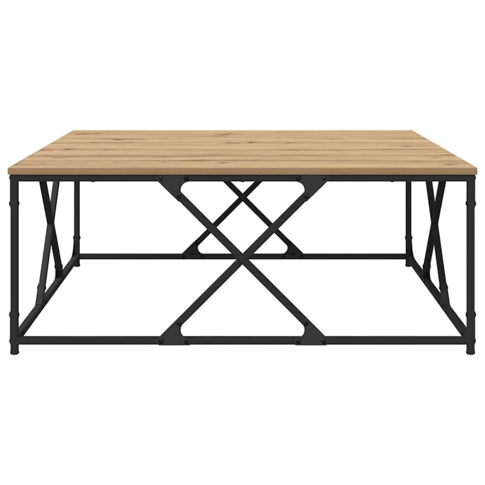 Produktbild för Kaffeebord Artisan Ek 100 x 100 x 40 cm Konstruerat trä