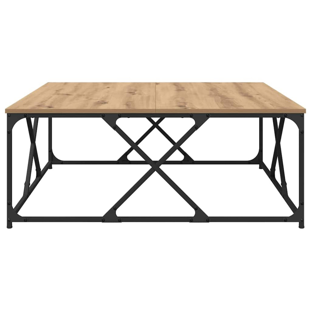 Produktbild för Kaffeebord Artisan Ek 100 x 100 x 40 cm Konstruerat trä