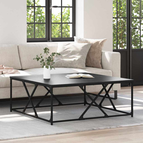 vidaXL Kaffeebord Svart Ek 100 x 100 x 40 cm Konstruerat trä