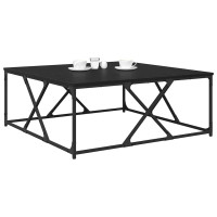 Produktbild för Kaffeebord Svart Ek 100 x 100 x 40 cm Konstruerat trä