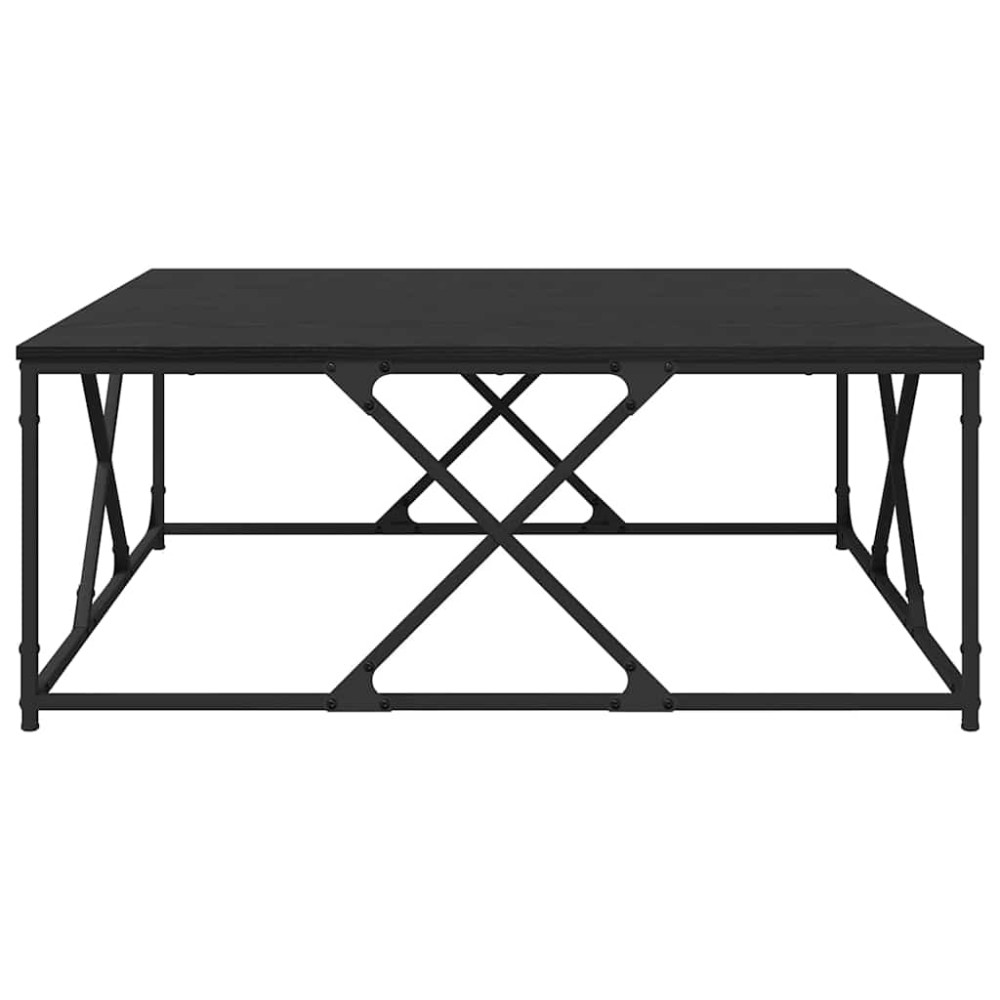 Produktbild för Kaffeebord Svart Ek 100 x 100 x 40 cm Konstruerat trä