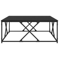 Produktbild för Kaffeebord Svart Ek 100 x 100 x 40 cm Konstruerat trä