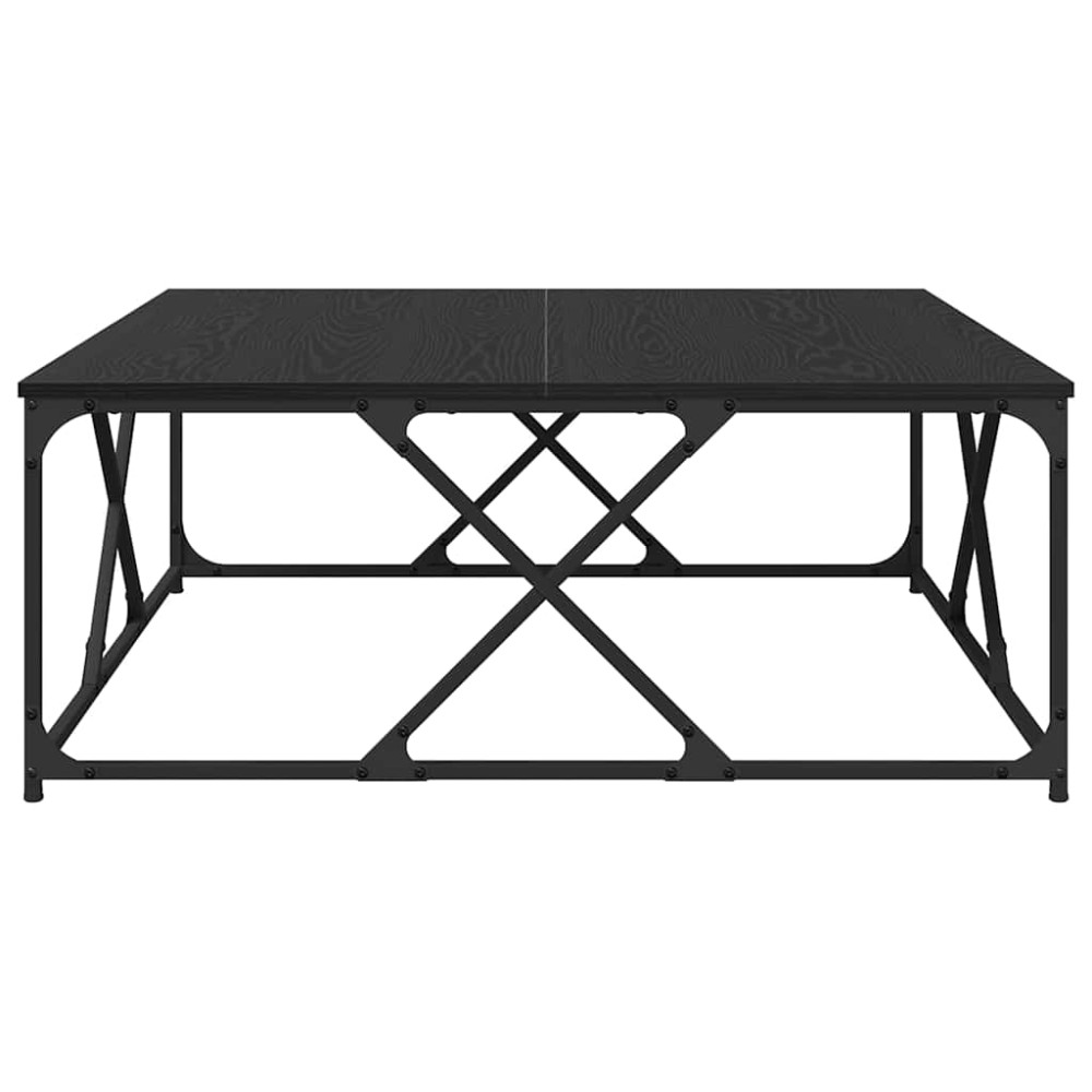 Produktbild för Kaffeebord Svart Ek 100 x 100 x 40 cm Konstruerat trä