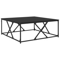 Produktbild för Kaffeebord Svart Ek 100 x 100 x 40 cm Konstruerat trä