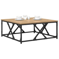Produktbild för Kaffeebord Artisan Ek 70 x 70 x 30 cm Konstruerat trä