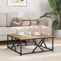 Produktbild för Kaffeebord Artisan Ek 70 x 70 x 30 cm Konstruerat trä