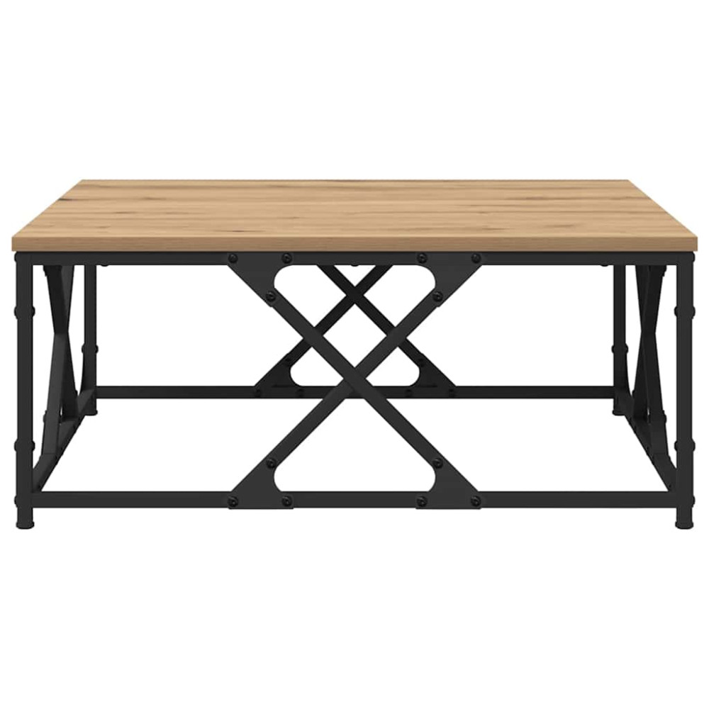 Produktbild för Kaffeebord Artisan Ek 70 x 70 x 30 cm Konstruerat trä