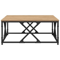 Produktbild för Kaffeebord Artisan Ek 70 x 70 x 30 cm Konstruerat trä