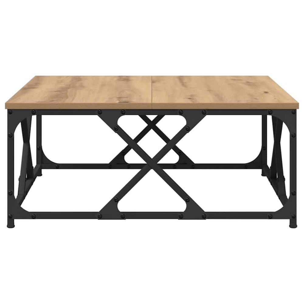 Produktbild för Kaffeebord Artisan Ek 70 x 70 x 30 cm Konstruerat trä