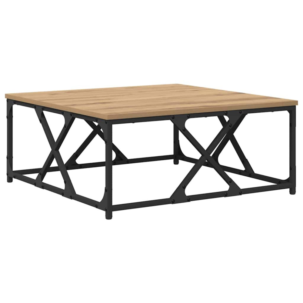 Produktbild för Kaffeebord Artisan Ek 70 x 70 x 30 cm Konstruerat trä
