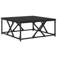 Produktbild för Kaffeebord Svart Ek 70 x 70 x 30 cm Konstruerat trä