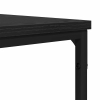 Produktbild för Kaffeebord Svart Ek 70 x 70 x 30 cm Konstruerat trä