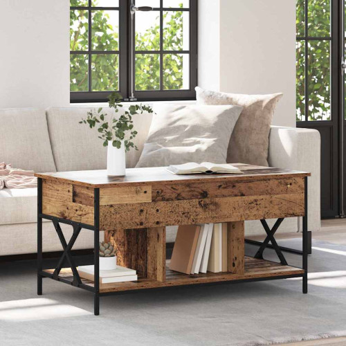 vidaXL Kaffeebord Gammalt trä 100 x 55 x 48.5 cm Konstruerat trä