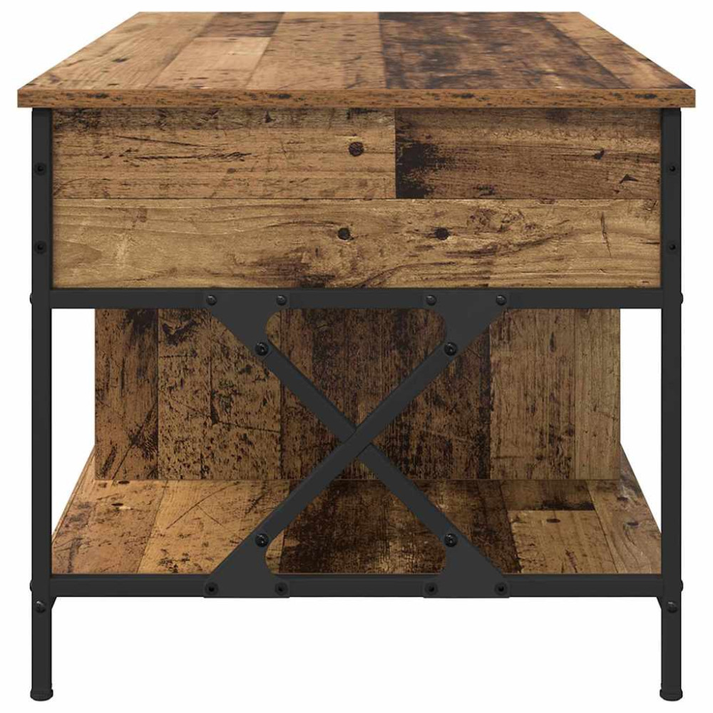 Produktbild för Kaffeebord Gammalt trä 100 x 55 x 48.5 cm Konstruerat trä