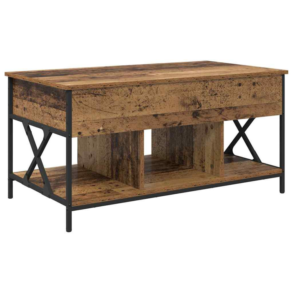 Produktbild för Kaffeebord Gammalt trä 100 x 55 x 48.5 cm Konstruerat trä
