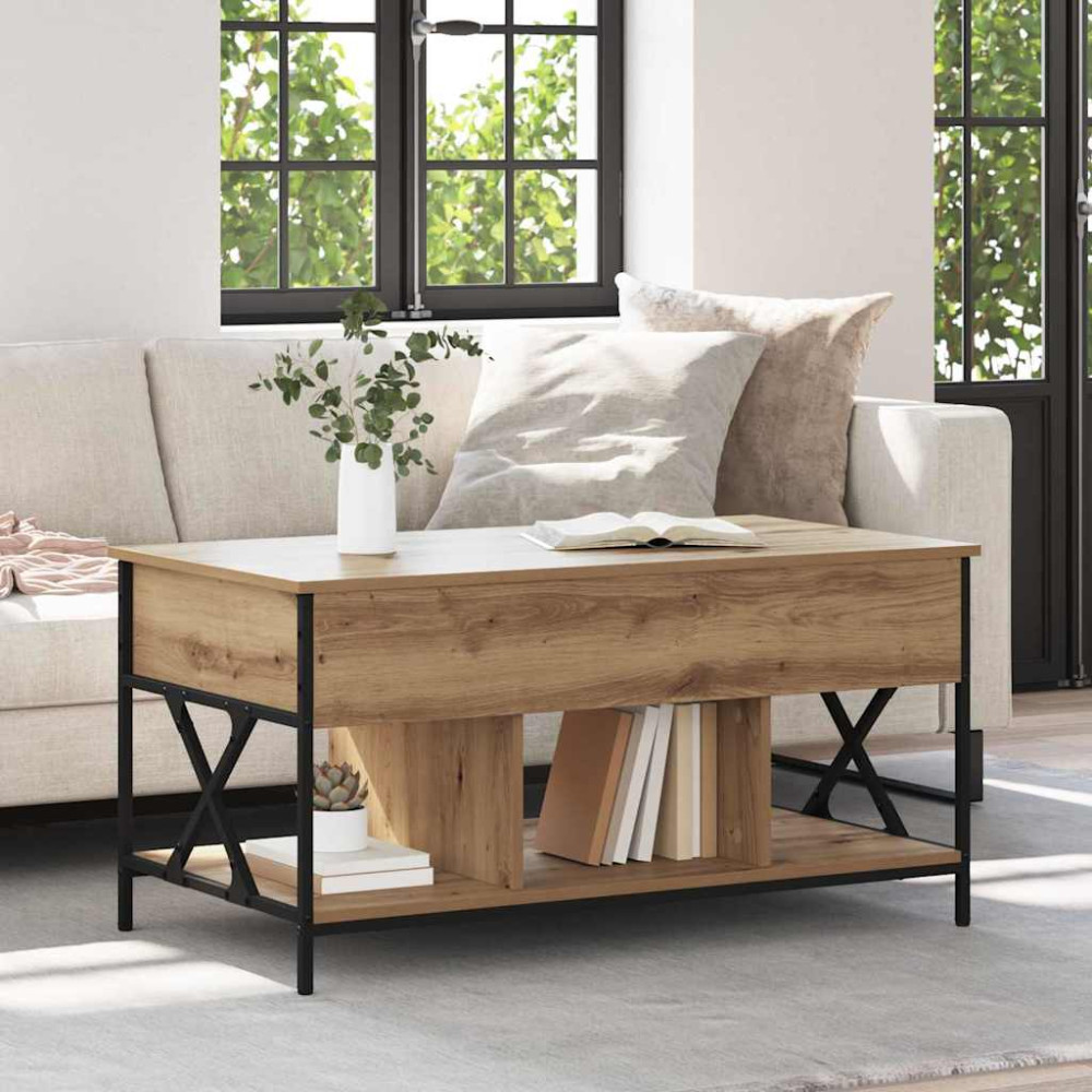 Produktbild för Kaffeebord Artisan Ek 100 x 55 x 48.5 cm Konstruerat trä
