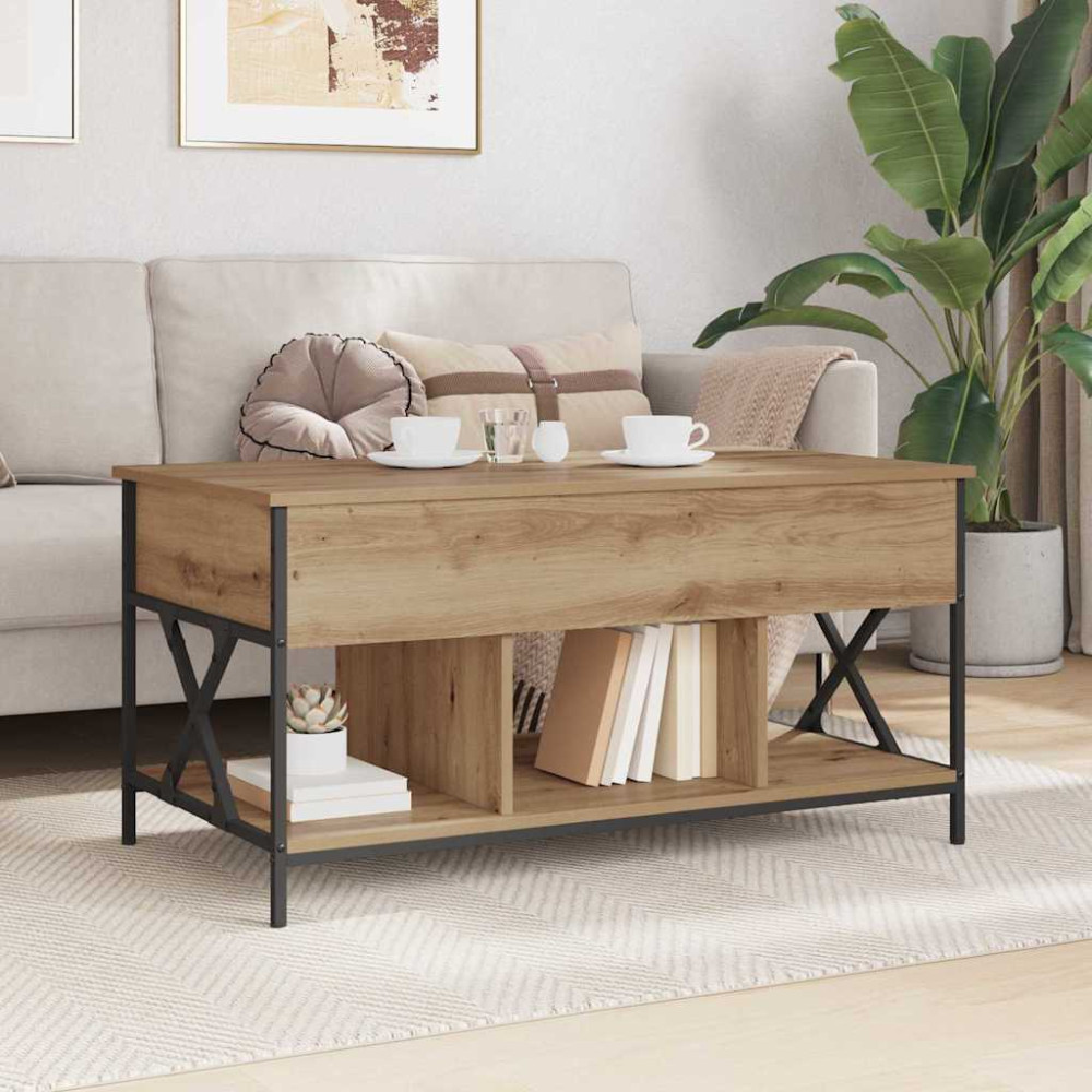 Produktbild för Kaffeebord Artisan Ek 100 x 55 x 48.5 cm Konstruerat trä