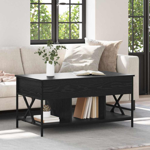vidaXL Kaffeebord Svart Ek 100 x 55 x 48.5 cm Konstruerat trä