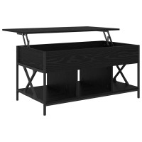 Produktbild för Kaffeebord Svart Ek 100 x 55 x 48.5 cm Konstruerat trä