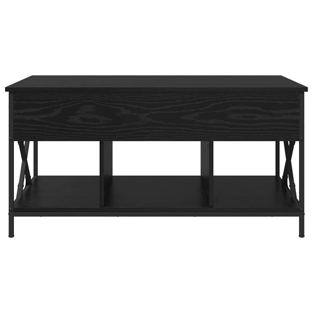 Produktbild för Kaffeebord Svart Ek 100 x 55 x 48.5 cm Konstruerat trä