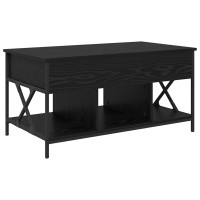 Produktbild för Kaffeebord Svart Ek 100 x 55 x 48.5 cm Konstruerat trä
