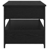 Produktbild för Kaffeebord med låda Svart Ek 70 x 50 x 54.5 cm Konstruerat trä