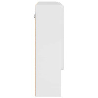 Produktbild för Spegelskåp Högblanka vita 80 x 17 x 55 cm Konstruerat trä