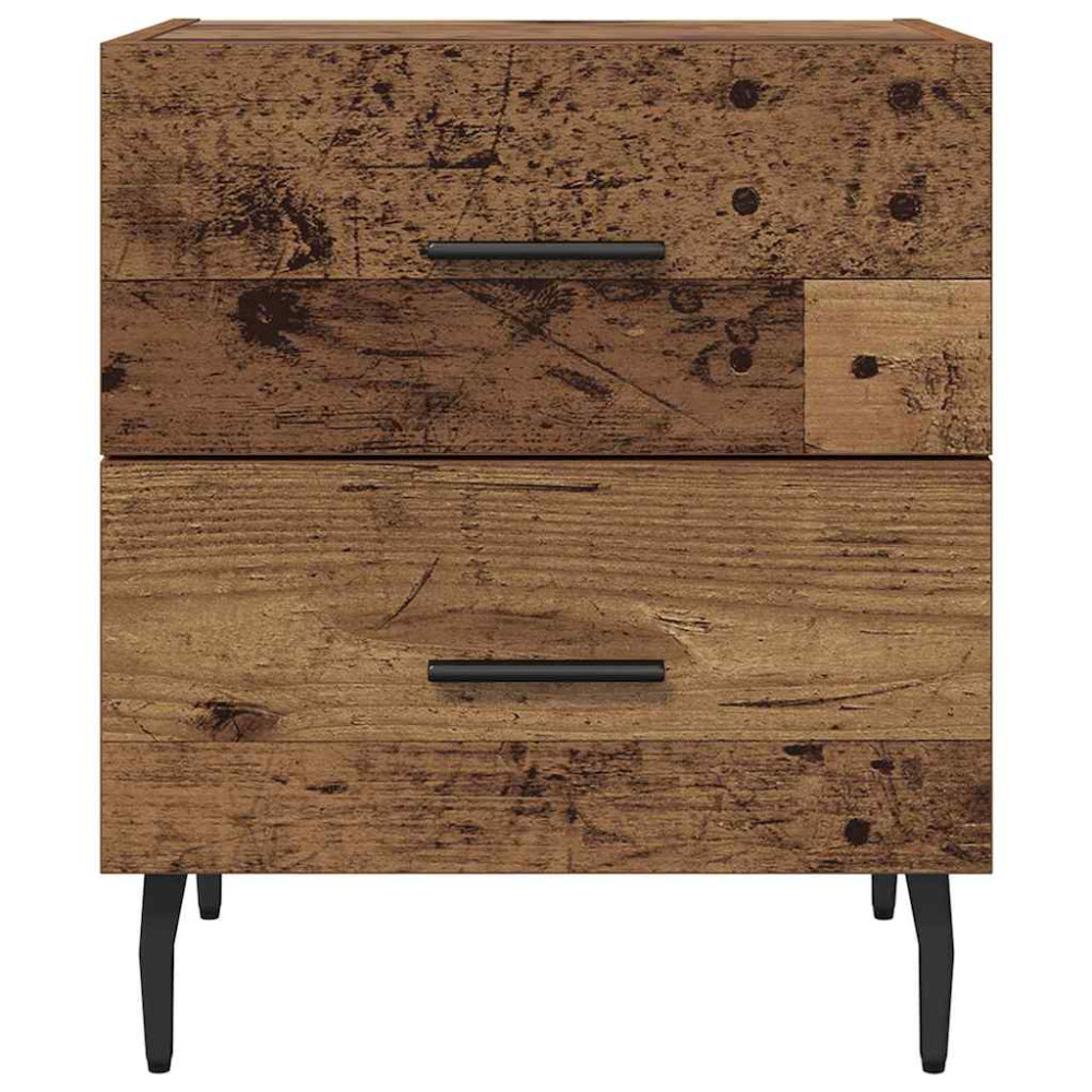 Produktbild för Nattduksbord med låda 2 pcs Gammalt trä 40 x 35 x 47,5 cm