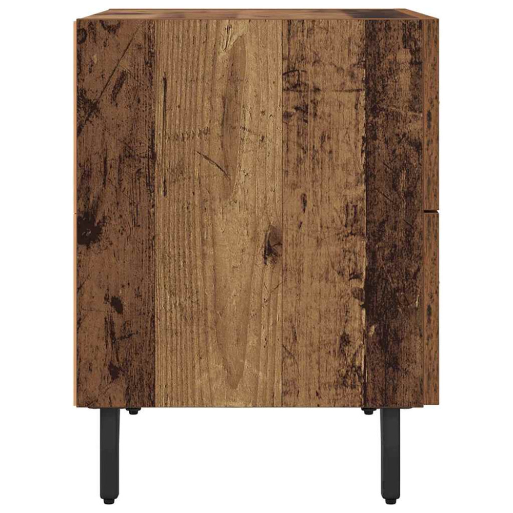 Produktbild för Nattduksbord med låda 2 pcs Gammalt trä 40 x 35 x 47,5 cm