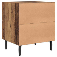 Produktbild för Nattduksbord med låda 2 pcs Gammalt trä 40 x 35 x 47,5 cm