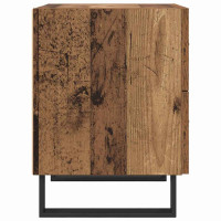 Produktbild för Nattduksbord 2 pcs Gammalt trä och svart 40 x 35 x 47,5 cm