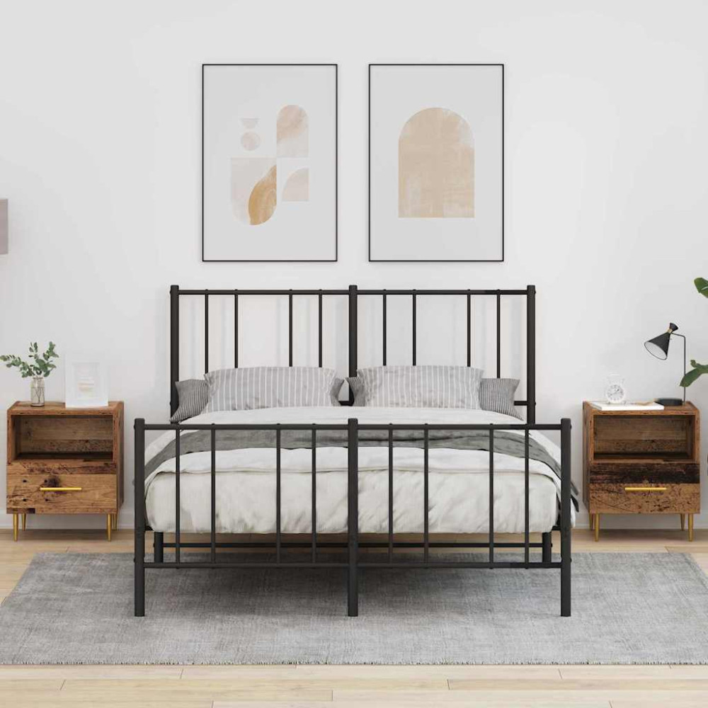 Produktbild för Sängbord 2 pcs Gammalt trä 40 x 35 x 47,5 cm Konstruerat trä