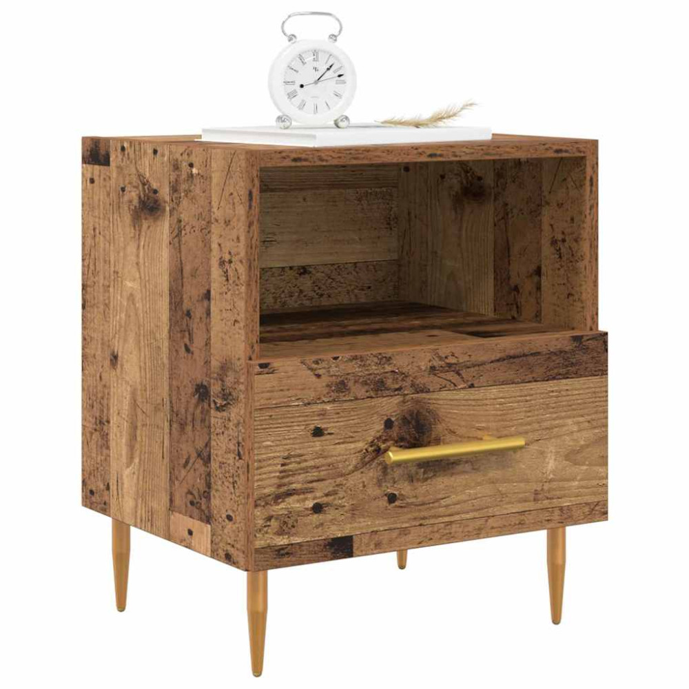 Produktbild för Sängbord 2 pcs Gammalt trä 40 x 35 x 47,5 cm Konstruerat trä