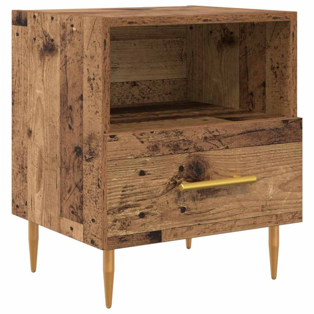 Produktbild för Sängbord 2 pcs Gammalt trä 40 x 35 x 47,5 cm Konstruerat trä