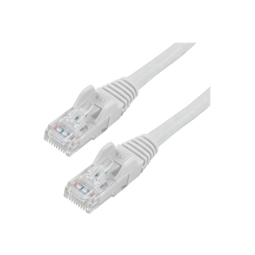 StarTech.com StarTech.com 75ft CAT6 Ethernet Cable, 10 Gigabit Snagless RJ45 650MHz 100W PoE Patch Cord, CAT 6 10GbE UTP Network Cable w/Strain Relief, White, Wiring is UL Certified/TIA - Category 6 - 24AWG (N6PATCH75WH) - patch-kabel - 22.9 m - vit