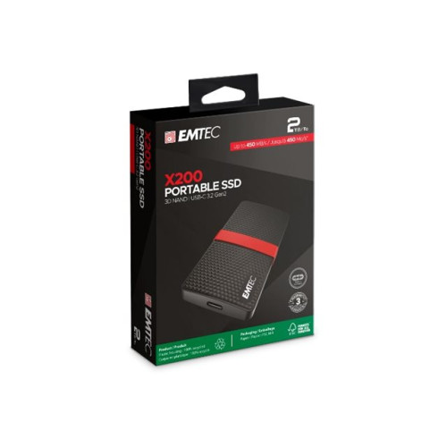 EMTEC International EMTEC X200 - SSD - 2 TB - USB 3.2 Gen 1