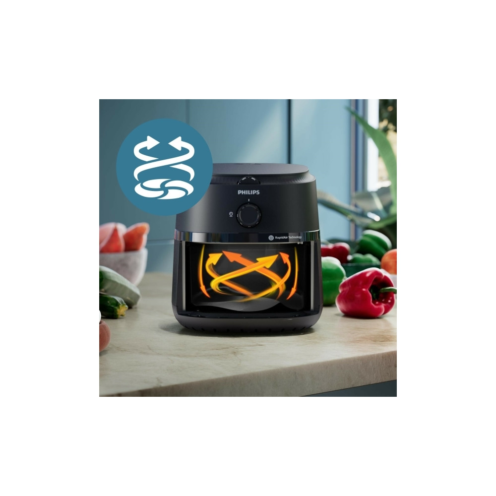 Produktbild för Philips 1000 Series NA120 - varmluftsfritös - svart