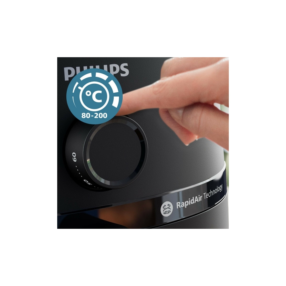 Produktbild för Philips 1000 Series NA120 - varmluftsfritös - svart