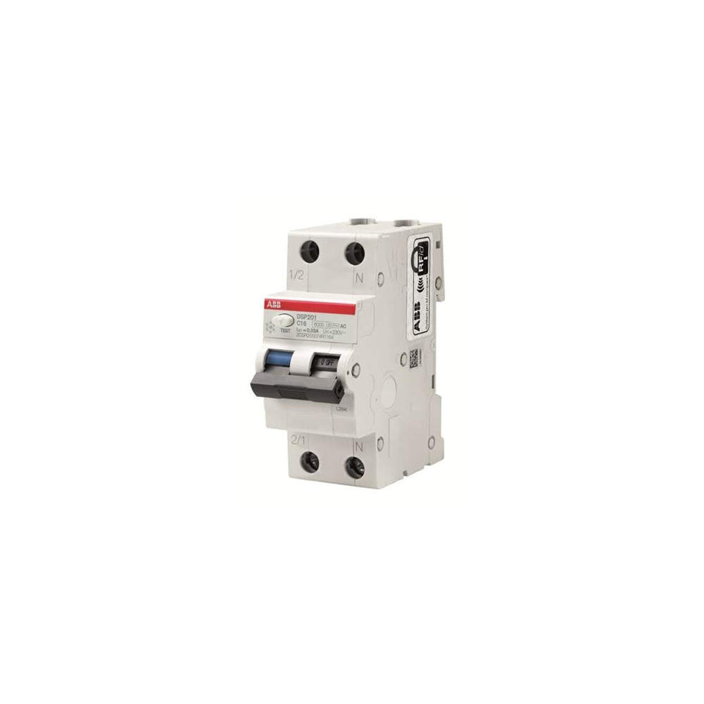 Produktbild för ABB kombiafbrytare RCBO 10A utlösningsström 30mA C-karakteri...